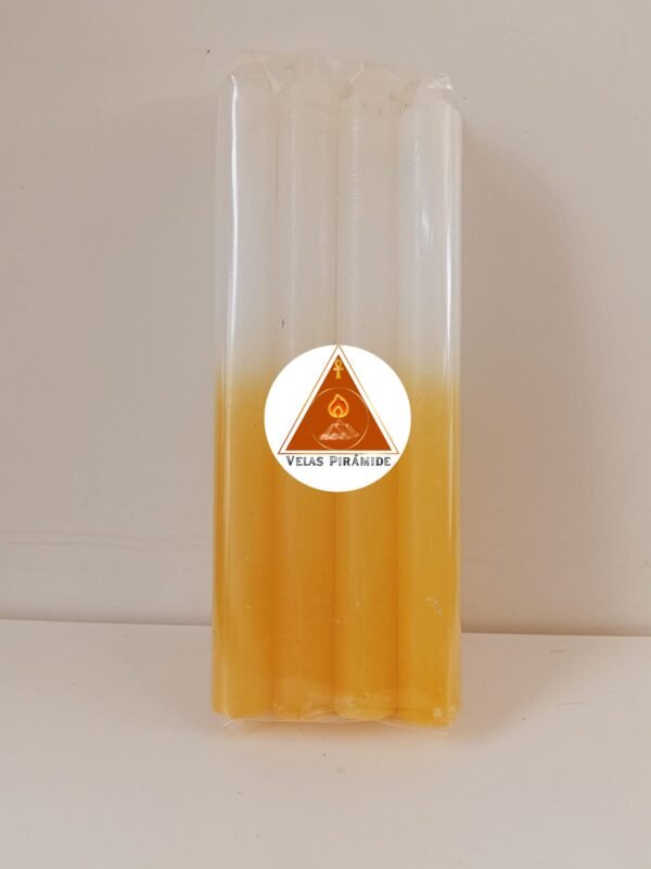 VELA PALITO MAÇO AMARELO E BRANCO