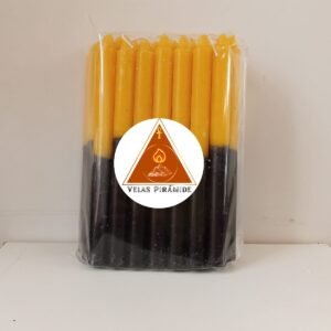 VELA PALITO AMARELO E PRETO