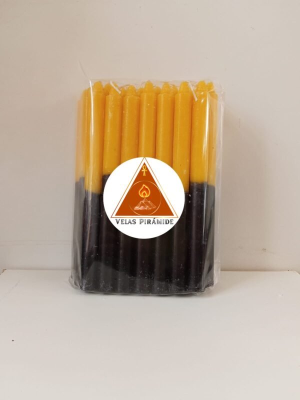 VELA PALITO AMARELO E PRETO