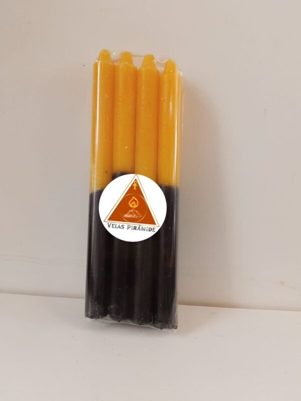 VELA PALITO MAÇO AMARELO E PRETO