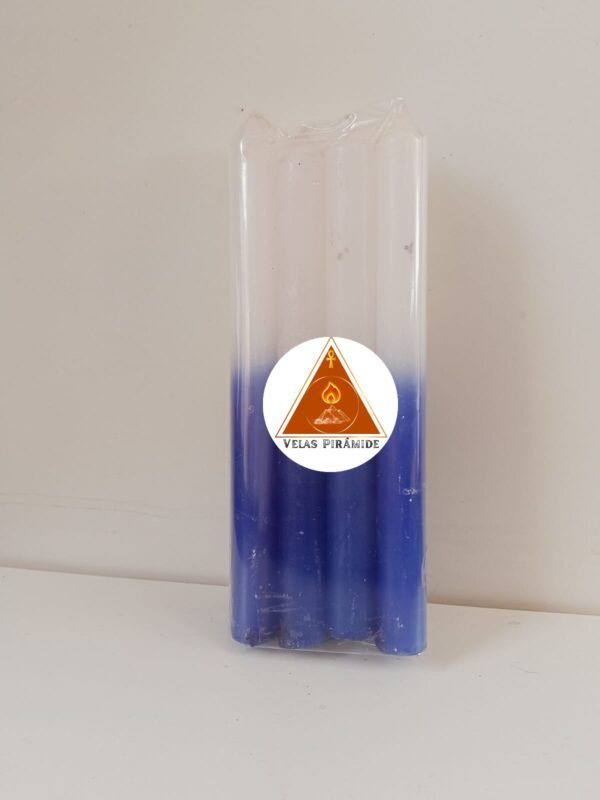 VELA PALITO MAÇO BRANCA E AZUL