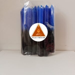 VELA PALITO PRETA E AZUL