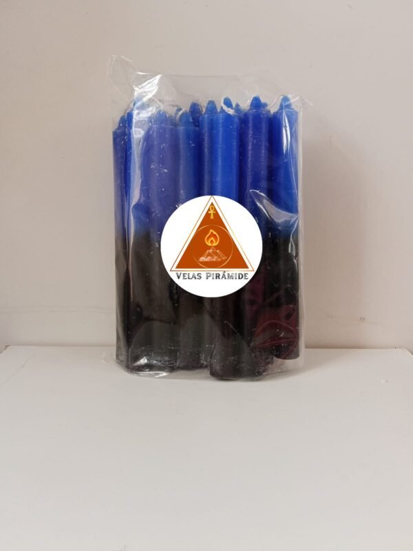 VELA PALITO PRETA E AZUL