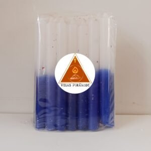 VELA PALITO BRANCA E AZUL