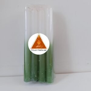 VELA PALITO MAÇO BRANCA E VERDE