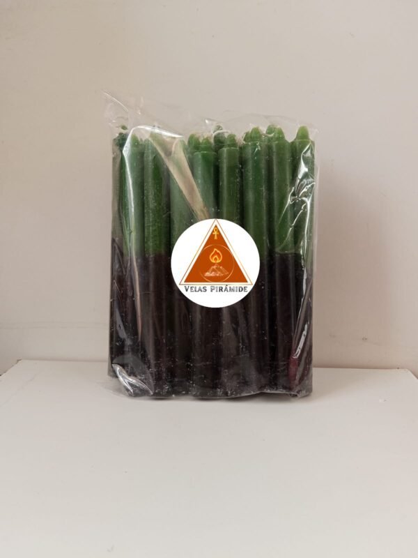 VELA PALITO PRETA E VERDE