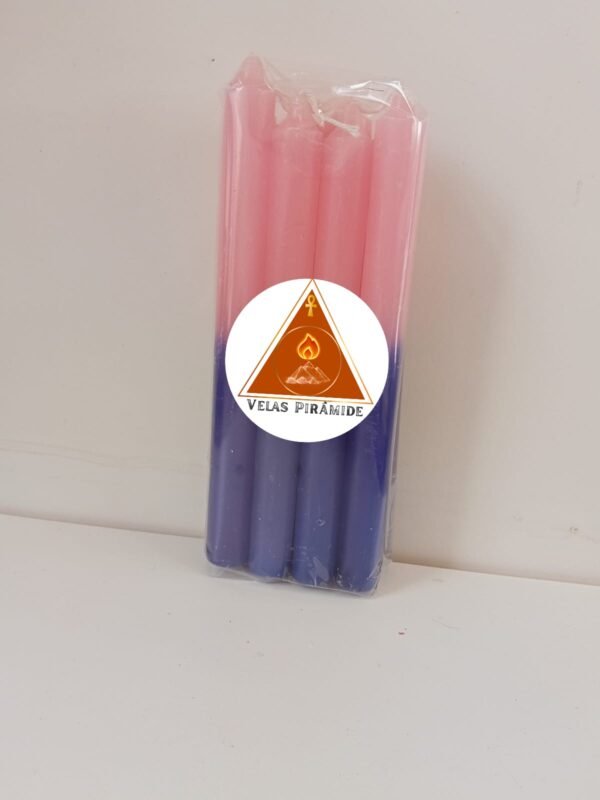 VELA PALITO MAÇO ROSA E AZUL