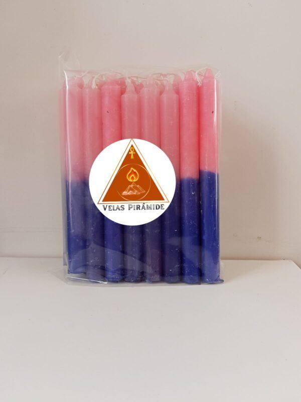 VELA PALITO ROSA E AZUL