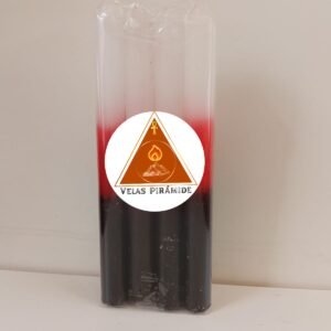 VELA PALITO MAÇO BRANCA VERMELHA E PRETA
